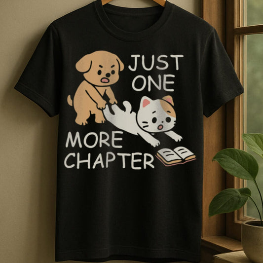 Black / S Just one more chapter t-shirt