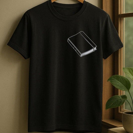 Black / S Minimalistic book t-shirt
