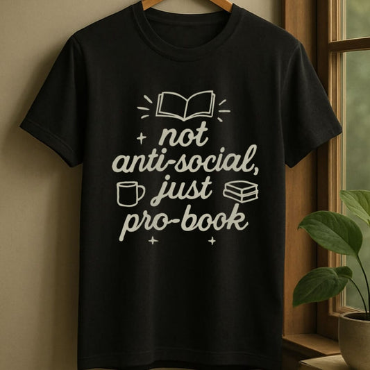 Black / S Not anti-social t-shirt