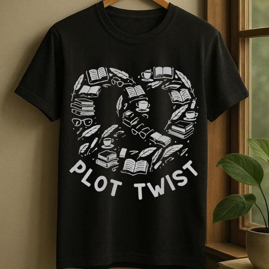Black / S Plot twist t-shirt