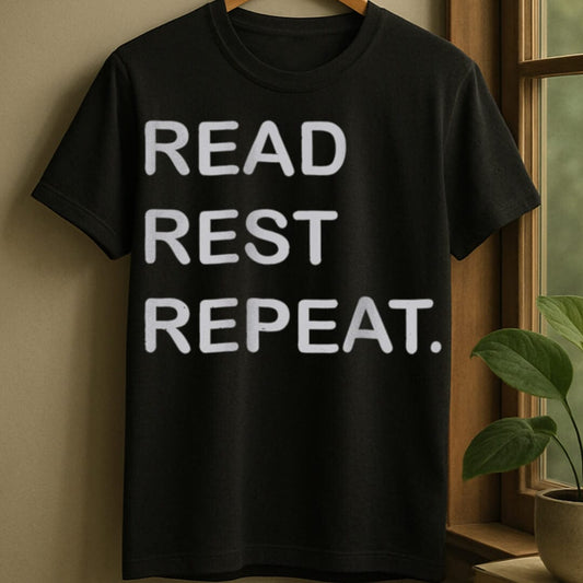Black / S Read rest repeat t-shirt