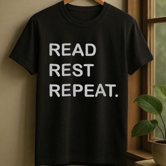Black / S Read rest repeat t-shirt