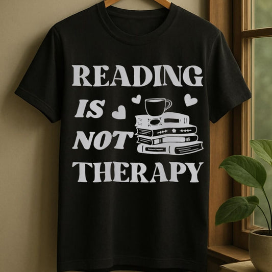 Black / S Reading isn't therapy t-shirt