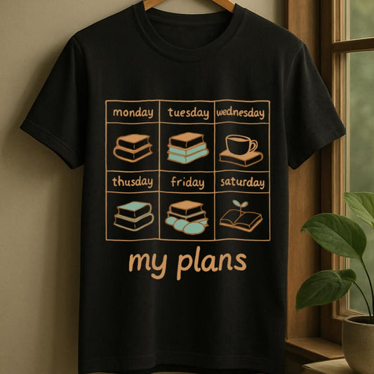 Black / S Reading plans t-shirt