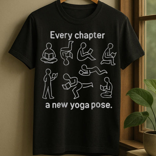 Black / S Reading poses t-shirt