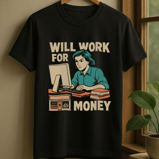 Black / S Working for books t-shirt