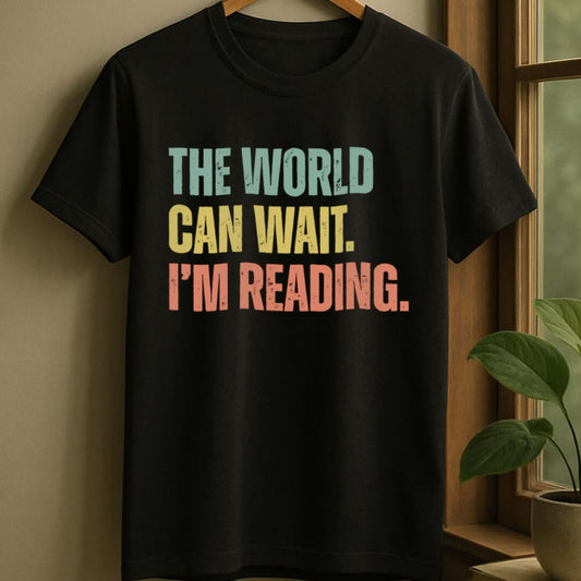 Black / S World can wait t-shirt