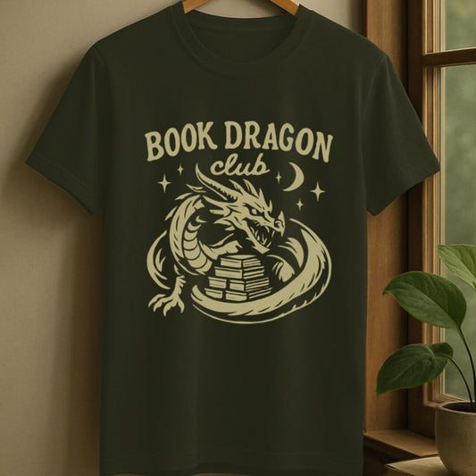 Military Green / S Book dragon club t-shirt