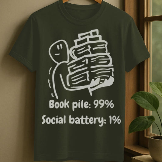Military Green / S Book energy t-shirt