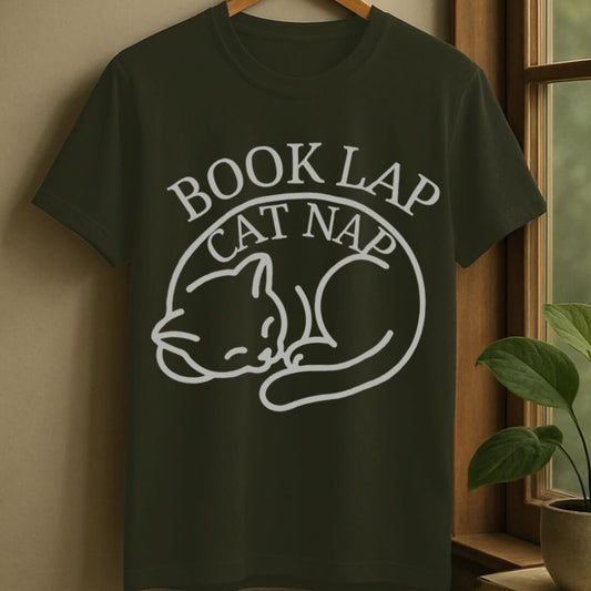 Military Green / S Book lap t-shirt