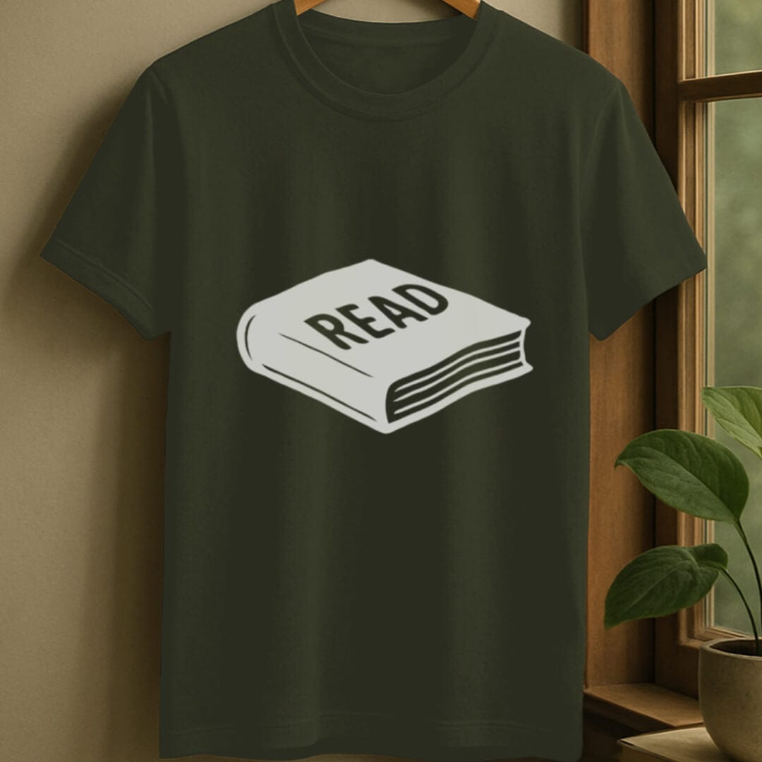 Military Green / S Book shadow t-shirt