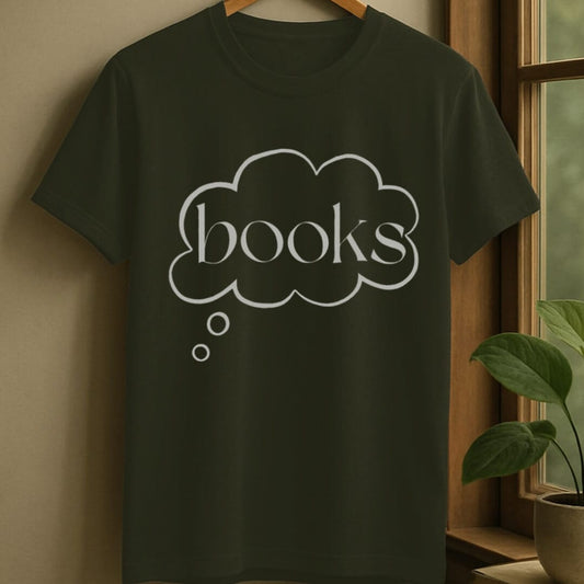 Military Green / S Book thought t-shirt