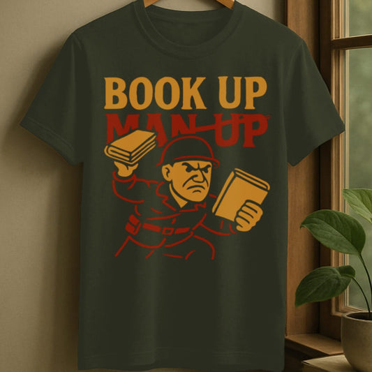 Military Green / S Book up t-shirt
