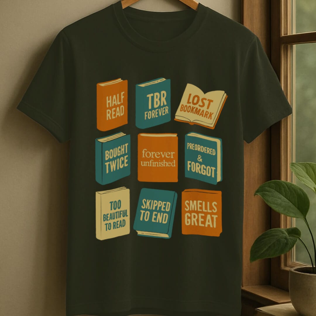 Military Green / S Bookish chaos t-shirt