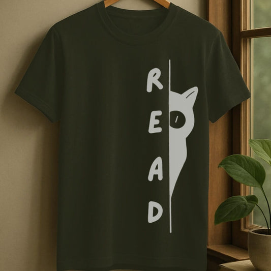 Military Green / S Cat peak read t-shirt