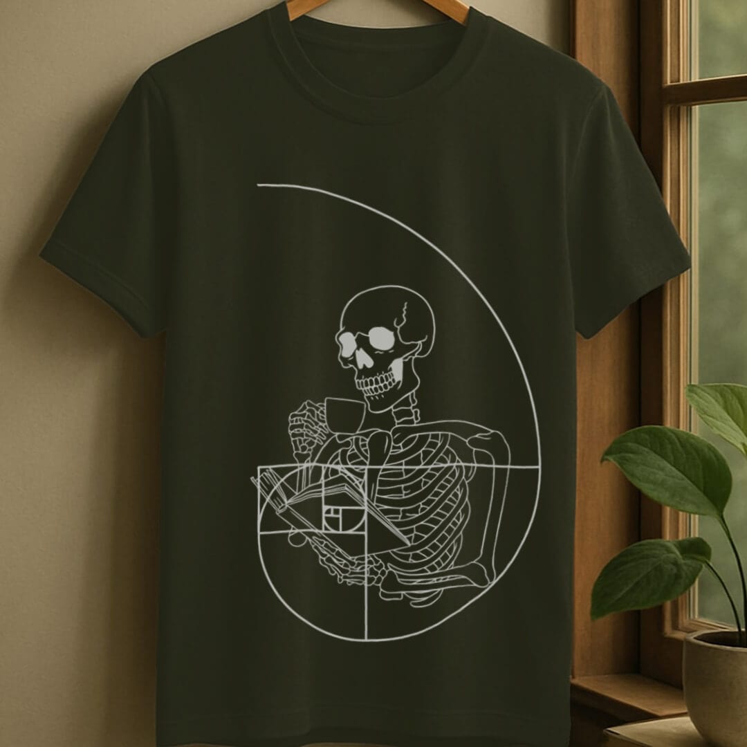 Military Green / S Golden reading ratio t-shirt