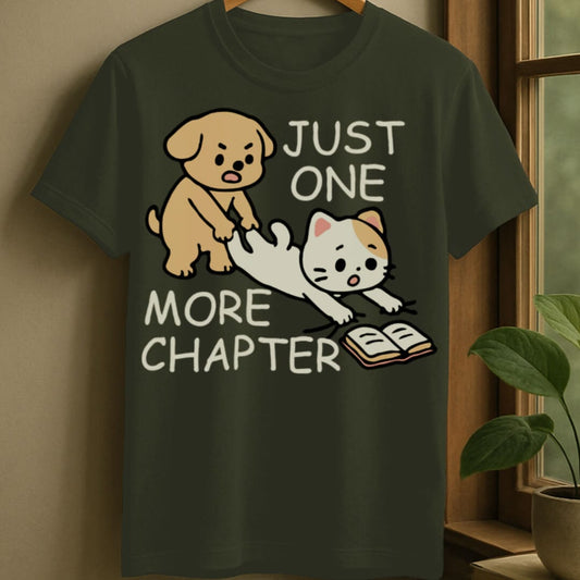 Military Green / S Just one more chapter t-shirt
