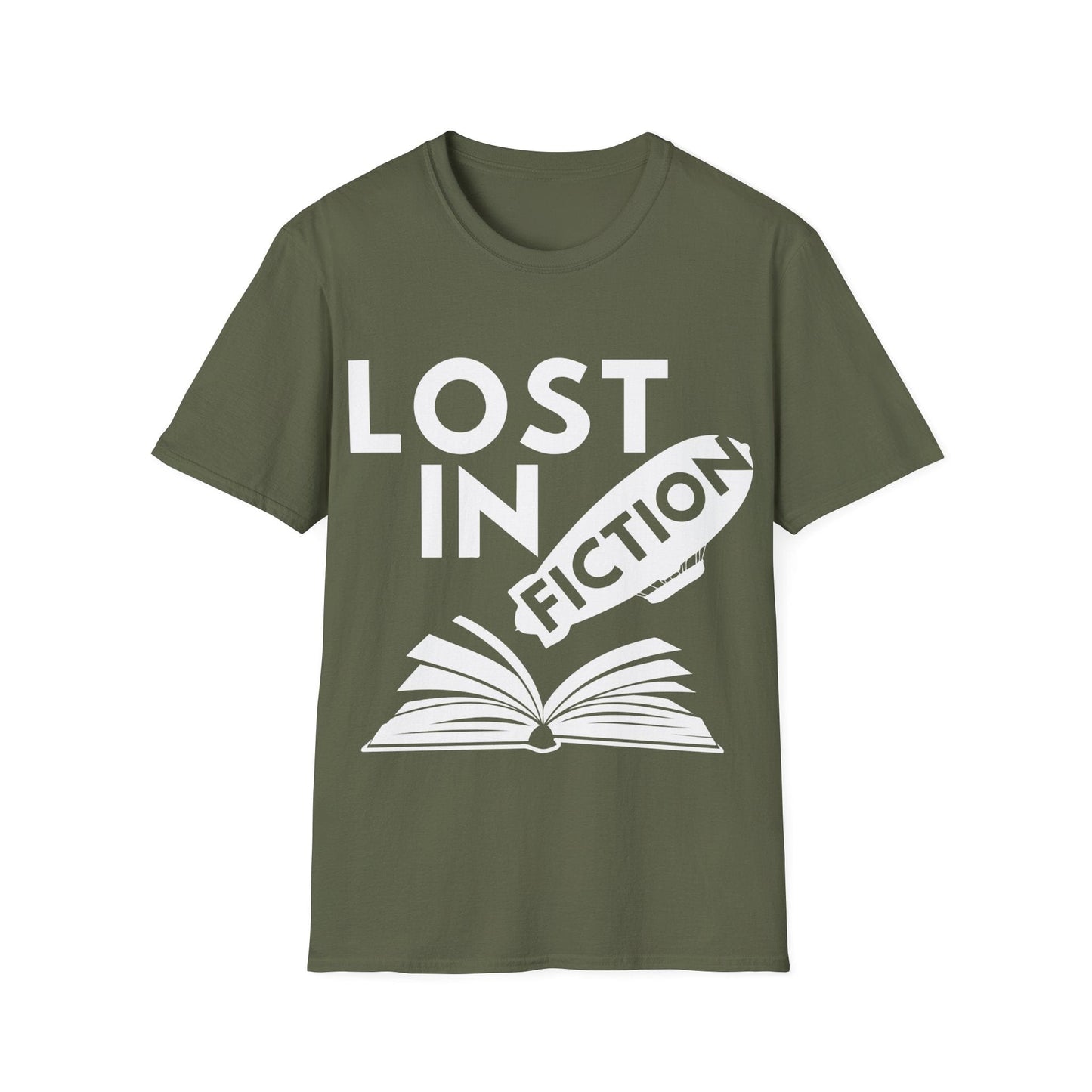 Military Green / S Lost in fiction t-shirt