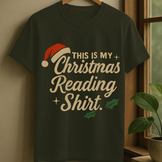 Military Green / S My christmas reading t-shirt