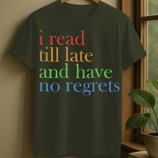 Military Green / S No read regret t-shirt