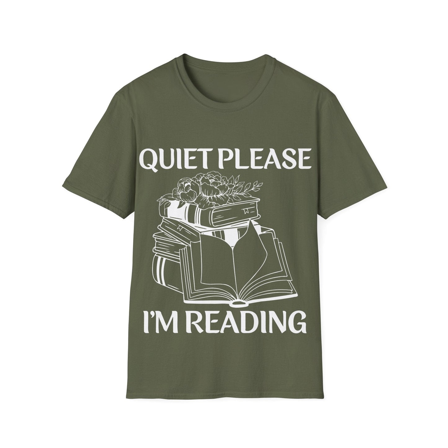Military Green / S Quiet please t-shirt