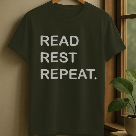 Military Green / S Read rest repeat t-shirt