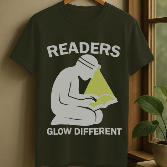 Military Green / S Readers glow different t-shirt