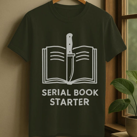Military Green / S Serial book starter t-shirt