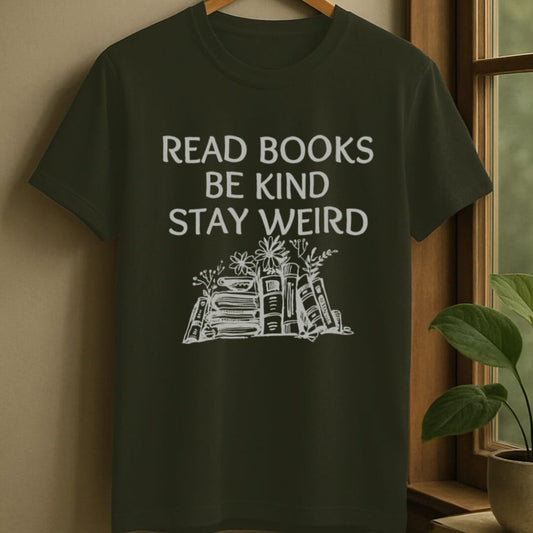 Military Green / S Stay weird t-shirt