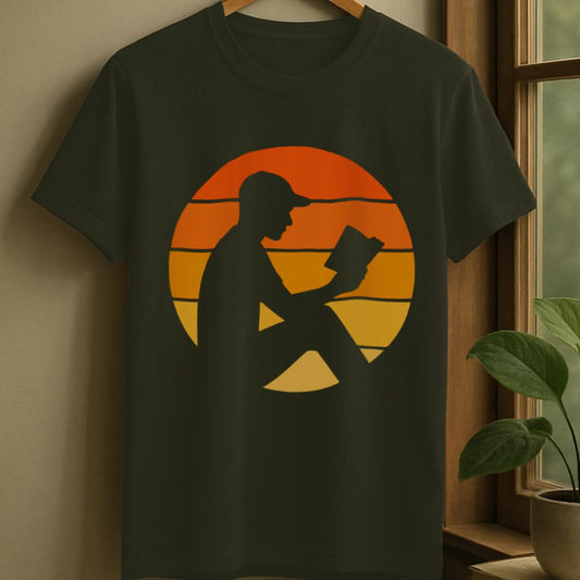 Military Green / S Sunset reader t-shirt