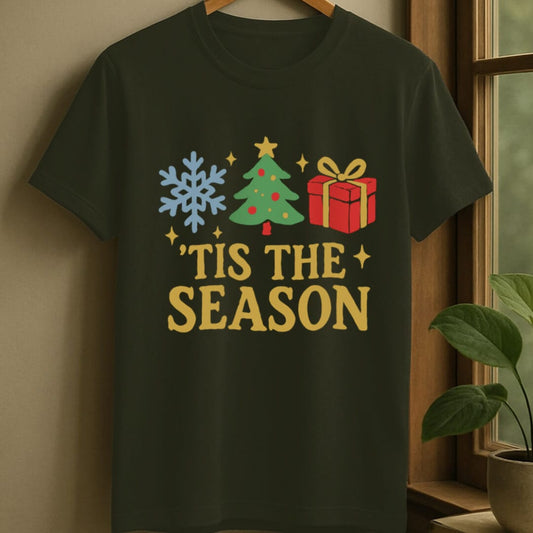 Military Green / S Tis the season t-shirt
