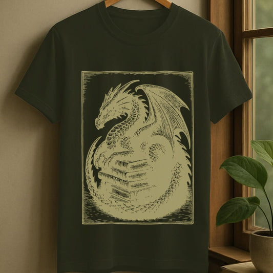 Military Green / S Vintage dragon t-shirt