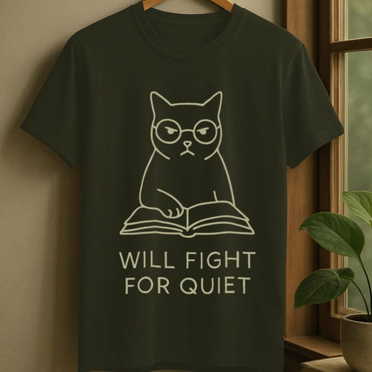 Military Green / S Will fight for quiet t-shirt