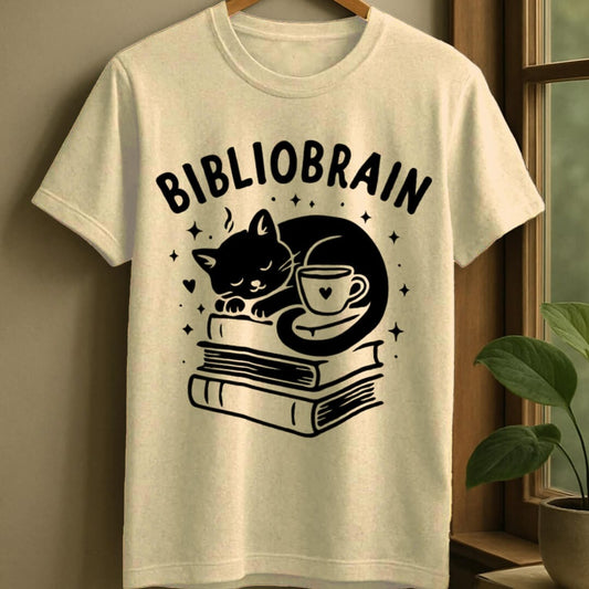 Natural / S Bibliobrain t-shirt