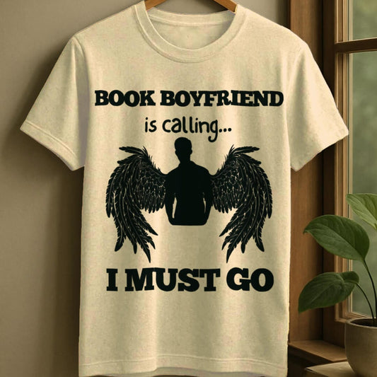 Natural / S Book boyfriend calls t-shirt