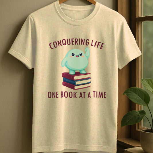Natural / S Book conqueror t-shirt