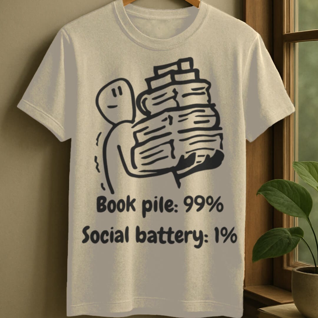 Natural / S Book energy t-shirt