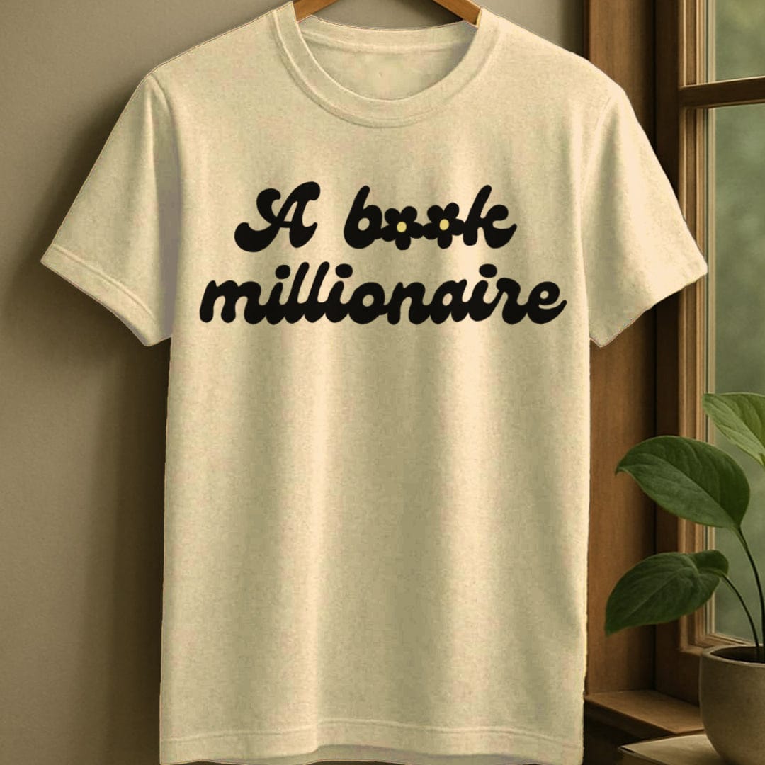 Natural / S Book millionaire t-shirt
