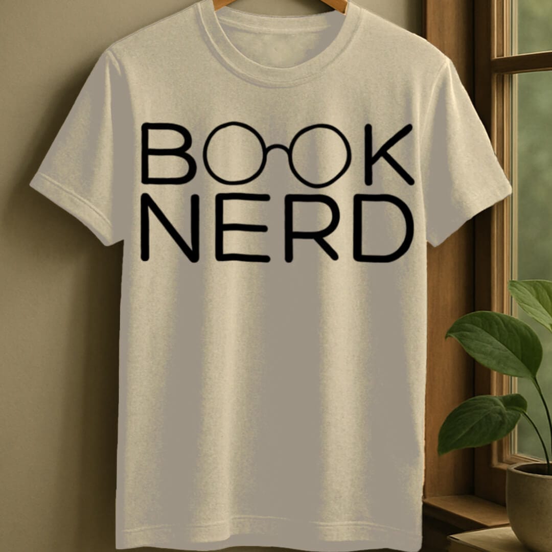 Natural / S Book nerd t-shirt