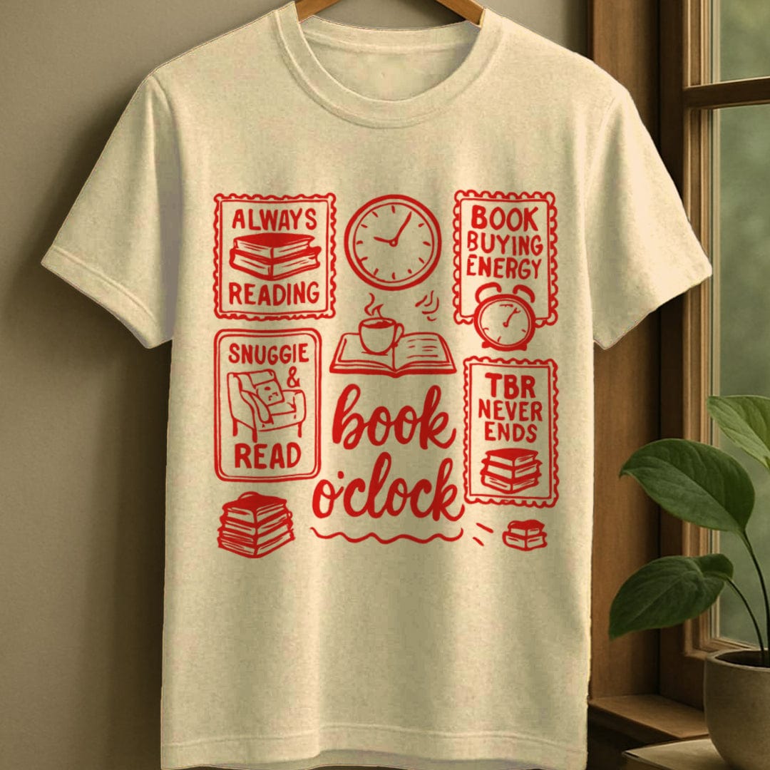 Natural / S Book o'clock t-shirt