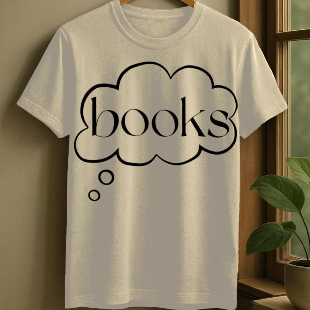 Natural / S Book thought t-shirt
