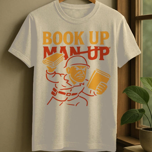 Natural / S Book up t-shirt