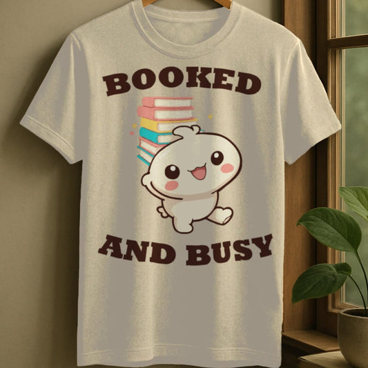 Natural / S Booked and busy t-shirt