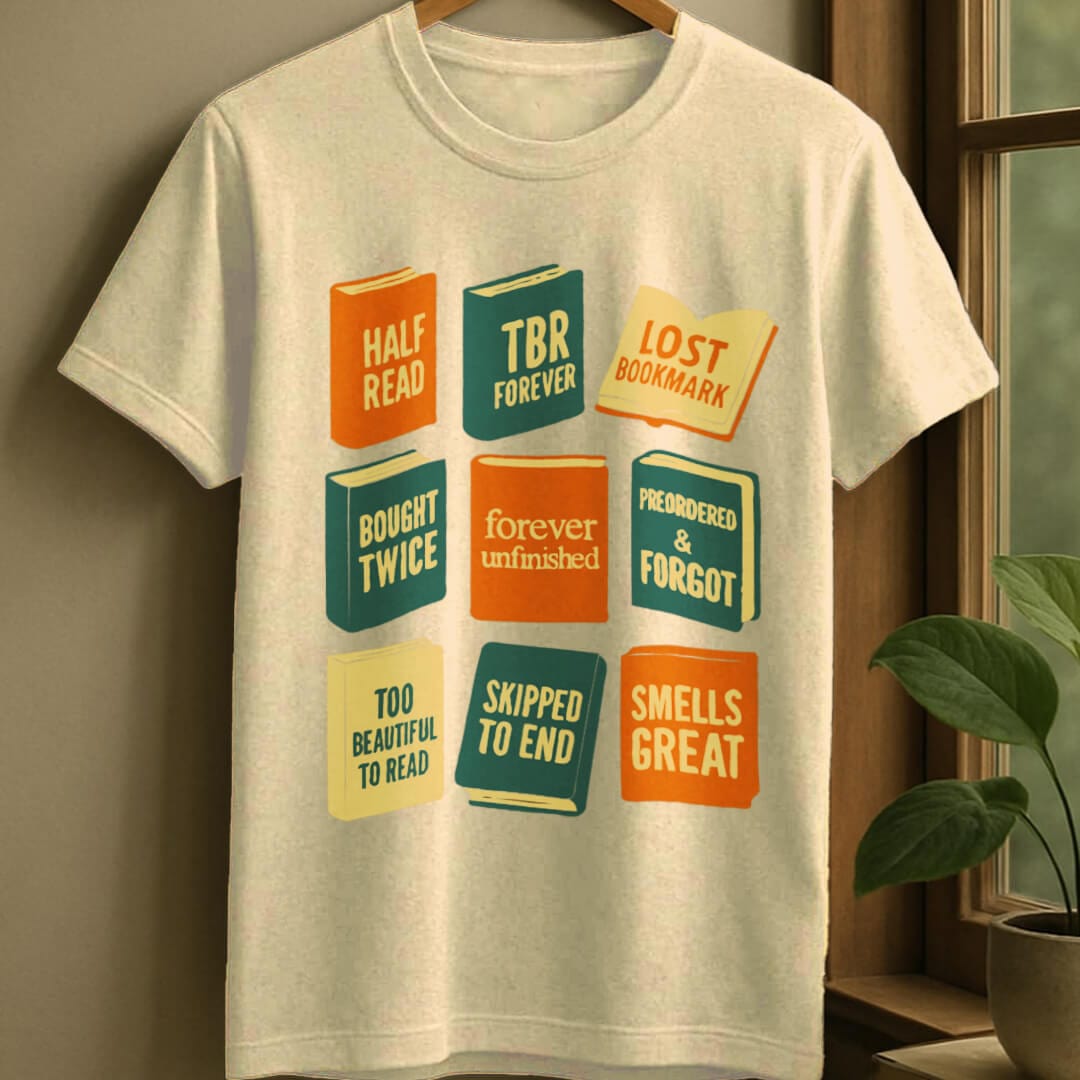 Natural / S Bookish chaos t-shirt