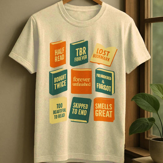 Natural / S Bookish chaos t-shirt