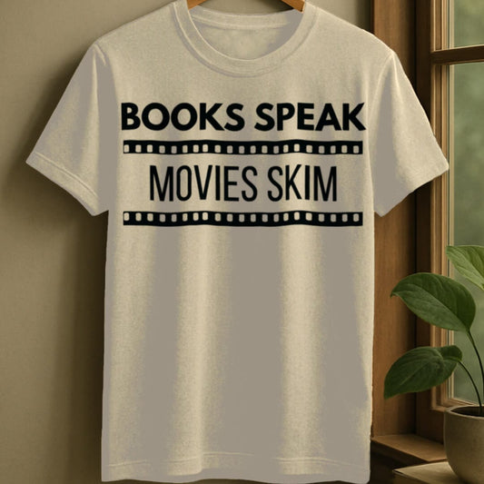 Natural / S Books speak t-shirt
