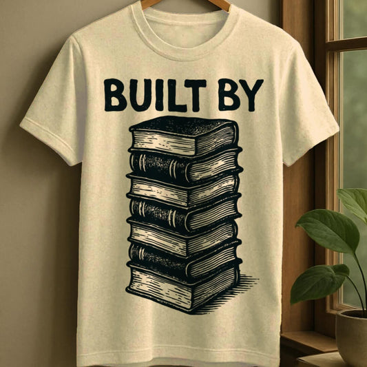 Natural / S Built by books t-shirt