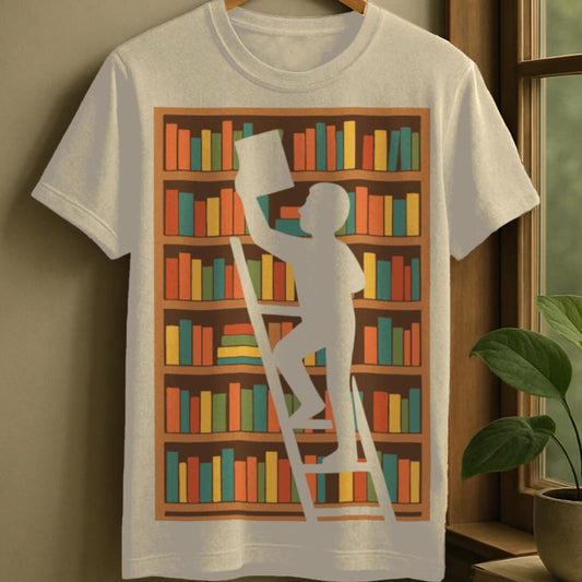 Natural / S Choosing book t-shirt