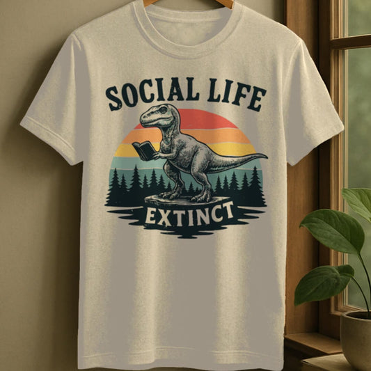 Natural / S Extinct social life t-shirt