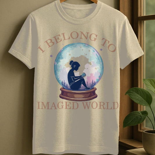 Natural / S Fantasy reader t-shirt